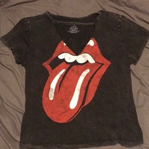 Rolling Stones cut neck t shirt